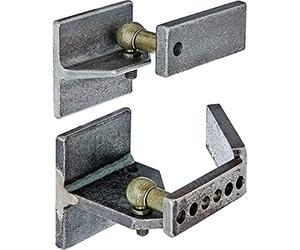 Alberts 411725 Gond régulateur de pente pour portail en métal | pour terrains en pente | ferrure:Acier brut, surface:Articulation coudée à boule