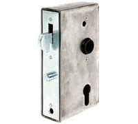 Alberts 413750 Boîtier de serrure | avec serrure galvanisée | acier | cote axe 60 mm | 173 x 95 x 40 mm