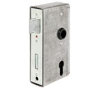 Alberts 417055 Boîtier de serrure | avec serrure galvanisée | acier | cote axe 60 mm | 172 x 94 x 40 mm