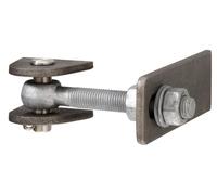 Alberts 417833 Penture de portail | pour ouverture à 180° | modèle court | vis et écrous galvanisés à chaud, boulons et goupilles fendues en acier inoxydable | filetage M24