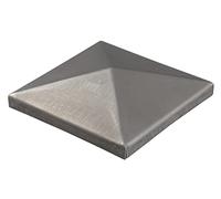 Alberts 418021 Capuchon pour poteaux carrés en métal | à souder | acier | 80 x 80 mm