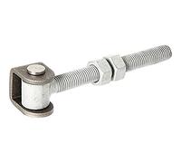 Alberts 418366 Penture de portail | avec écrous | boulon à œillet galvanisé à chaud, axe de fixation et anneau de sécurité en acier inoxydable | filetage M16