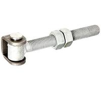 Alberts 418373 Penture de portail | avec écrous | boulon à œillet galvanisé à chaud, axe de fixation et anneau de sécurité en acier inoxydable | filetage M20