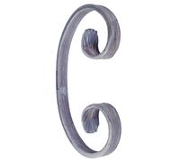 Alberts 421885 Volute | Type C | Acier, Brut | Barre carrée 12 x 6 mm | 150 x 85 mm Barreau forgé, Gris