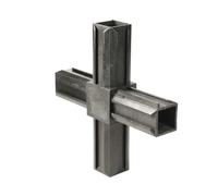 Alberts 426392 Raccord de tuyau XD | Croix | Plastique, noir | 20 x 20 x 1,5 mm | Set de 10 pièces