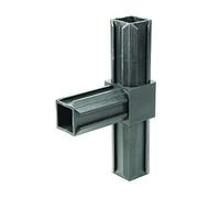 Alberts 426453 Raccord XD pour tubes carrés | pièce en T | plastique, en noir | 30 x 30 x 2,0 mm
