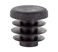 Alberts 426675 Bouchon pour tubes ronds | plastique, en noir | diamètre 20 mm | 2 bouchons pour tubes ronds par kit