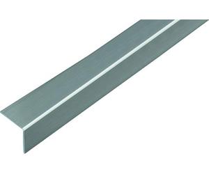 Alberts 433024 Cornière | autoadhésive | plastique, aspect acier inoxydable | 1000 x 30 x 30 mm