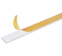 Alberts 433598 Profilé plein plat | autoadhésif | aluminium, en blanc | 1000 x 20 x 2 mm