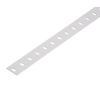 Alberts 433765 Profilé Plat Conceptor | Blanc revêtu PVC RAL 9016 | perforé | 1000 x 35 système