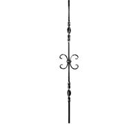 Alberts 442477 Barreau forgé | Fer | 1 Arc en C | 900 mm | 12 x 12 mm, Gris