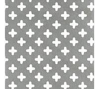 Alberts 466862 Tôle perforée | trou en forme de croix | aluminium, anodisée, couleur argent | 200 x 1000 x 0,8 mm