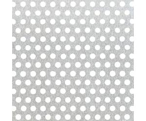 Alberts 466947 Tôle perforée | perforation de forme circulaire | aluminium, anodisée, couleur argent | 250 x 500 x 0,8 mm