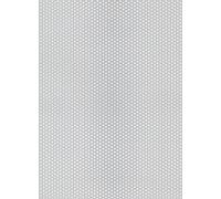 Alberts 466992 Tôle perforée | perforation de forme circulaire | aluminium, anodisée, couleur argent | 250 x 500 x 0,8 mm