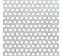 Alberts 467043 Tôle perforée | perforation de forme circulaire | aluminium, naturel | 250 x 500 x 1,5 mm