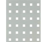 Alberts 467197 Tôle perforée | perforation de forme carrée | aluminium, anodisée, couleur argent | 250 x 500 x 0,8 mm