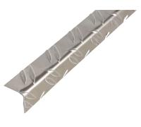 Alberts 467715 Cornière | Gaufrage cannelé | Aluminium, Brillant | 2000 x 35,5 x 35,5 mm Profilés, Gris