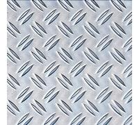 Alberts 468385 Tôle emboutie | motif strié | aluminium, naturel | 200 x 1000 x 1,5 mm
