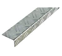 Alberts 468903 Cornière | motif strié | aluminium, brut | 1000 x 43,5 x 23,5 mm