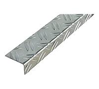 Alberts 468910 Cornière | motif strié | aluminium, brut | 1000 x 53,6 x 29,5 mm
