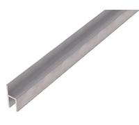 Alberts 469986 cale-Porte| Profilé BA | Aluminium, Naturel | Largeur intérieure 8 mm | 2000 x 26 x 11 mm, Gris