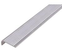 Alberts 470685 Profilé Nez de Marche | Aluminium, Naturel | 1000 x 25 x 6 mm, Gris