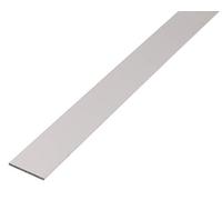 Alberts 471729 Profilé plein plat | aluminium, anodisé, couleur argent | 1000 x 50 x 3 mm