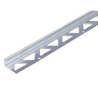 Alberts 476816 Profilé d'arrêt pour carrelage | Acier Inoxydable | 1000 x 23,5 x 12,5 mm, Gris