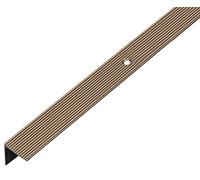Alberts 476878 Profilé de protection pour nez de marche | aluminium, anodisé, couleur bronze | 1000 x 20 x 20 mm