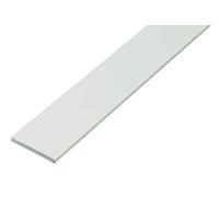 Alberts 479404 Profilé plein plat | plastique, en blanc | 1000 x 25 x 2 mm