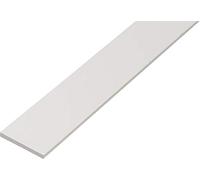 GAH Alberts GAH Alberts Barre plate lisse, non percée, L2000mm l30mm É3mm plastique blanc continu Quantité:1