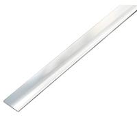 Alberts 488369 Profilé plein plat | autoadhésif | aluminium, design chromé | 1000 x 30 x 2 mm