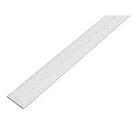 Alberts 488826 Profilé plein plat | autoadhésif | aluminium, aspect acier inoxydable, clair | 1000 x 30 x 2 mm