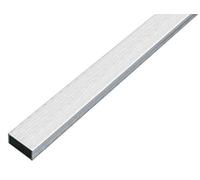 Alberts 488840 Tube rectangulaire | aluminium, aspect acier inoxydable, clair | 1000 x 20 x 10 mm