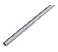 Alberts 488864 Tube rond | aluminium, aspect acier inoxydable, clair | 1000 x 8 x 1 mm