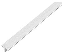 Alberts 488925 Profilé en T | aluminium, aspect acier inoxydable, clair | 1000 x 15 x 15 mm