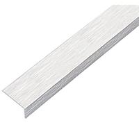 Alberts 489083 Cornière | autoadhésive | aluminium, aspect acier inoxydable, claire | 1000 x 15 x 10 mm, Design Inox, Clair