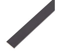 Alberts 489397 Profilé Plat | Aluminium anodisé Noir | 2000 x 20 x 2 mm