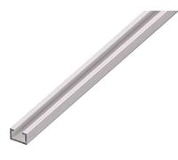 Alberts 492632 Profilé type rail | Aluminium, anodisé couleur argent | Largeur de rainure 8 mm | 1000 x 17 x 11 mm