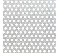 Alberts 496937 Lot de 3 tôles perforées rondes en aluminium naturel 250 x 500 x 0,8 mm