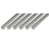 Alberts 498351 Profilé en U en aluminium anodisé argenté 1000 x 20 x 10 mm
