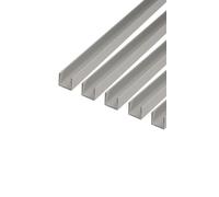 Alberts 498399 Profilé en U en aluminium anodisé argenté 1000 x 22 x 10 mm