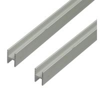 Alberts 499181 Lot de 2 profilés en H, spécialement conçus pour panneaux de particules de 16 mm d'épaisseur, aluminium anodisé argenté, 1000 x 19 x 30 mm