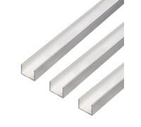 Alberts 499259 Lot de 3 profilés en U en aluminium naturel 1000 x 30 x 20 mm