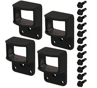 Alberts 509705 Set de Fixation pour Panneaux de clôture, revêtement Plastique Noir Mat