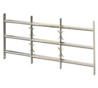 Alberts 553616 Grille de fenêtre Amsterdam | Extensible | Zinguée | 450 x 500-650 mm, Gris