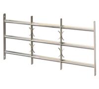 Alberts 553623 Grille de fenêtre Amsterdam | Extensible | Zinguée | 450 x 700-1050 mm, Gris