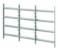 Alberts 553647 Grille de fenêtre Amsterdam | extensible | électro-galvanisé bleu | 600 x 500-650 mm