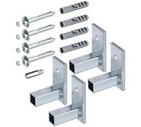 Alberts 554361 Kit de fixation pour grille de fenêtre dans l'embrasure de fenêtre | Accessoires de montage pour grille de fenêtre | galvanisé, en bleu | kit de 4