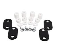 Alberts 557775 Fixation personnalisées | Kit de 4 équerres vis à rabattre pour grilles de fenêtres à l'intérieur, Gris
